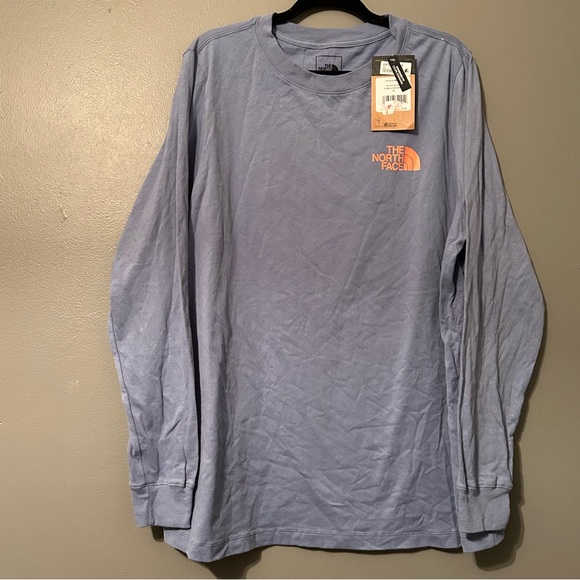 The North Face Tops - NWT The North Face Sz 2X Blue Neon Orange Long Sleeve Double-sided Logo Top!